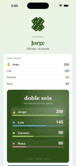 doble seis — Winner