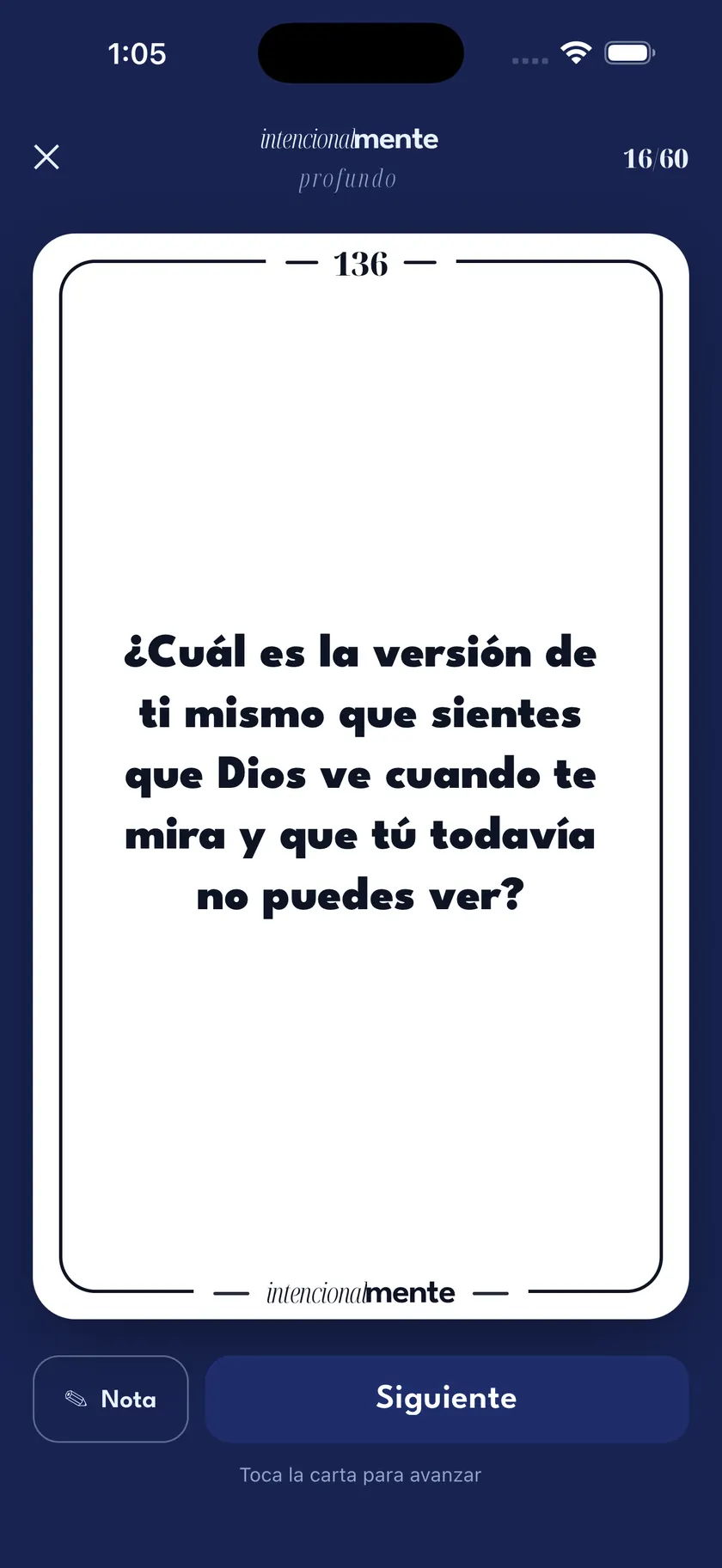 intencionalmente — A card from Deep