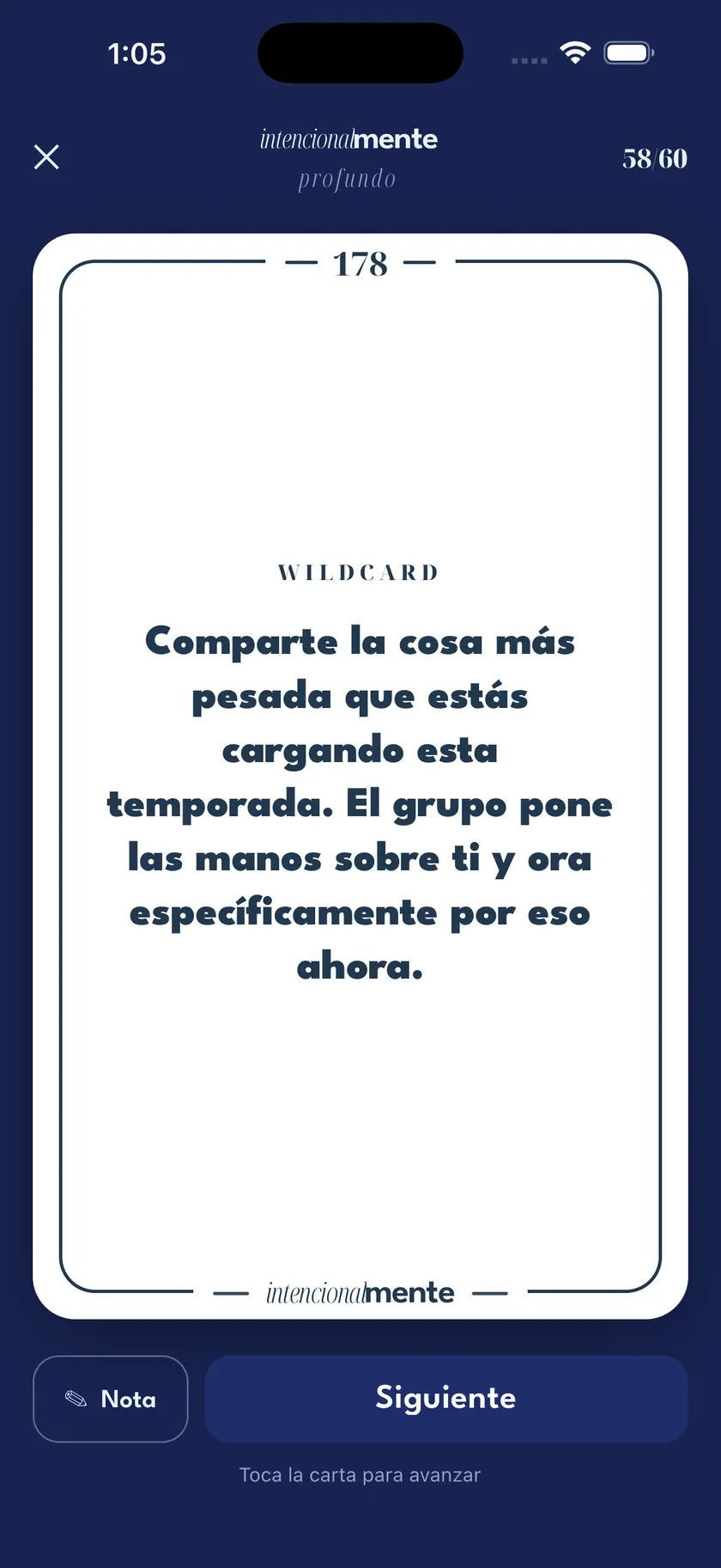 intencionalmente — Prayer wildcard